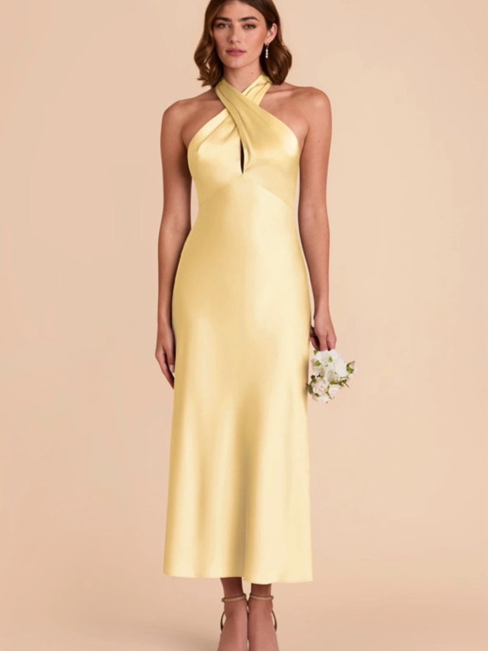 Monique Matte Satin Dress by Birdy Grey